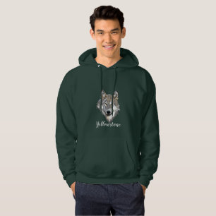 Yellowstone Wolf, Männeroberteil Hoodie