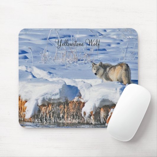 Yellowstone-Wolf Mousepad (Mit Mouse)