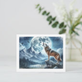 Yellowstone Wolf Postcard Postkarte (Stehend Vorderseite)