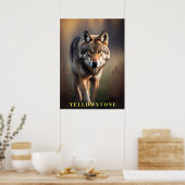 Yellowstone Wolf Poster Art (Küche)