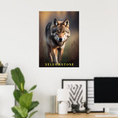 Yellowstone Wolf Poster Art (Heimbüro)