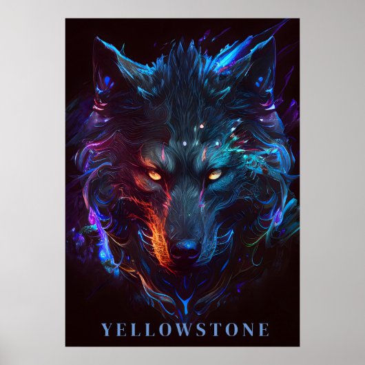 Yellowstone Wolf Poster Art (Vorne)