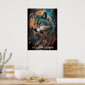 Yellowstone Wolf Poster Art (Küche)