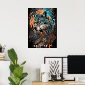 Yellowstone Wolf Poster Art (Heimbüro)