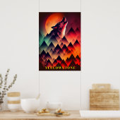Yellowstone Wolf Poster Art (Küche)