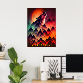Yellowstone Wolf Poster Art (Heimbüro)