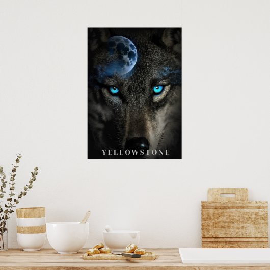 Yellowstone Wolf Poster Art (Küche)