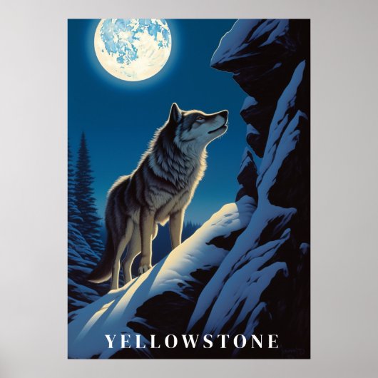 Yellowstone Wolf Poster Art (Vorne)