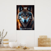 Yellowstone Wolf Poster Art (Küche)