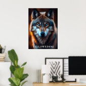 Yellowstone Wolf Poster Art (Heimbüro)