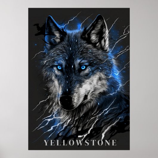 Yellowstone Wolf Poster Art (Vorne)