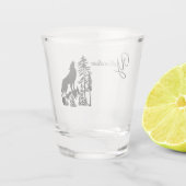 Yellowstone Wolf Schnapsglas (Rückseite)