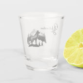Yellowstone Wolf Schnapsglas (Rückseite)
