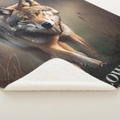 Yellowstone Wolf Sherpa Blanket Sherpadecke (3/4)