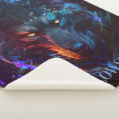 Yellowstone Wolf Sherpa Blanket Sherpadecke (3/4)