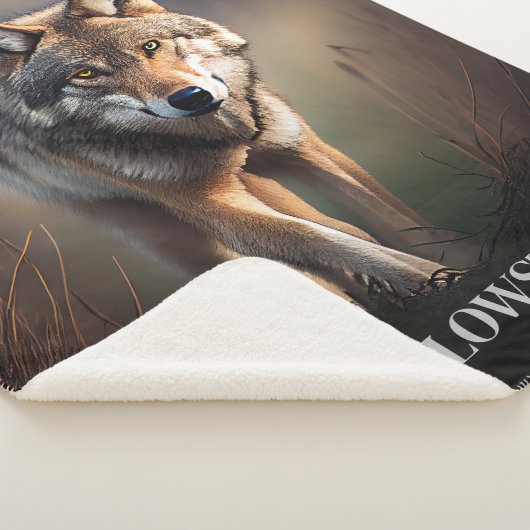 Yellowstone Wolf Sherpa Blanket Sherpadecke (3/4)