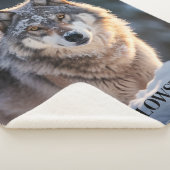 Yellowstone Wolf Sherpa Blanket Sherpadecke (3/4)