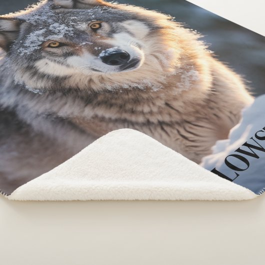 Yellowstone Wolf Sherpa Blanket Sherpadecke (3/4)