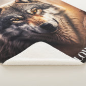 Yellowstone Wolf Sherpa Blanket Sherpadecke (3/4)