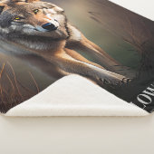 Yellowstone Wolf Sherpa Blanket Sherpadecke (3/4)