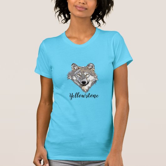 Yellowstone Wolf, T - Shirt der Frauen (Vorderseite)