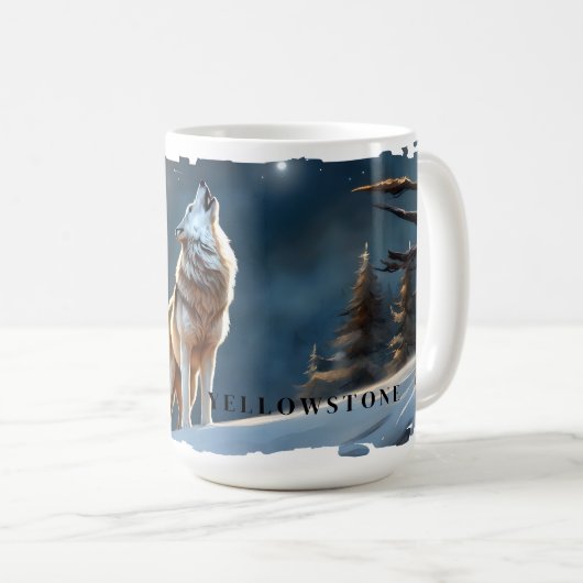 Yellowstone Wolf-Tasse Kaffeetasse (VorderseiteRechts)