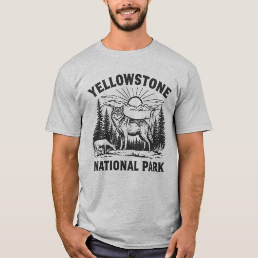 Yellowstone Wolf und Lamm T-Shirt (Vorderseite)