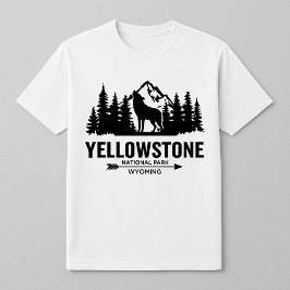 Yellowstone Wolf Wyoming T - Shirt