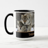 Yellowstone Wölfe Kaffeemaschine Tasse Zwei-Tone (Links)