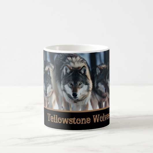 Yellowstone Wölfe Kaffeepause Tasse (Mittel)