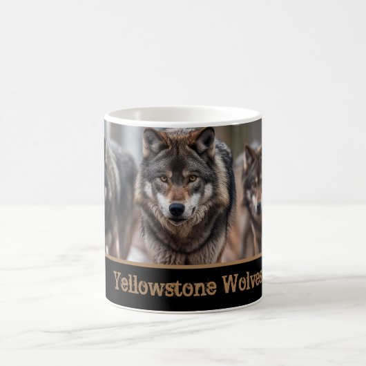 Yellowstone Wölfe Kaffeepause Tasse (Mittel)
