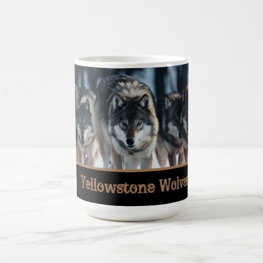 Yellowstone Wölfe Kaffeepause Tasse (Mittel)