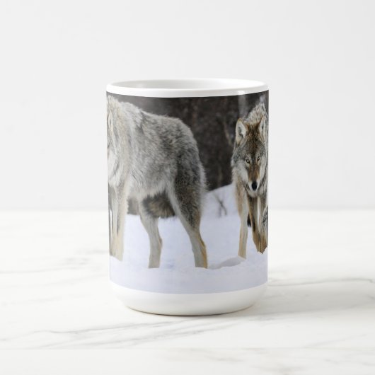 Yellowstone Wölfe Kaffeepause Tasse (Mittel)