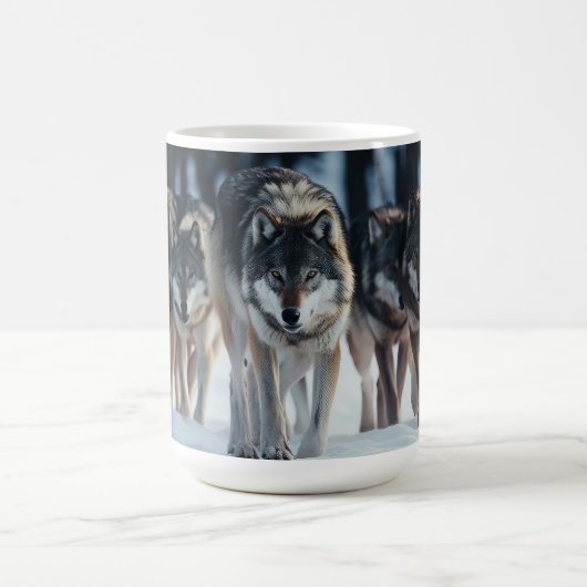 Yellowstone Wölfe Kaffeepause Tasse (Mittel)