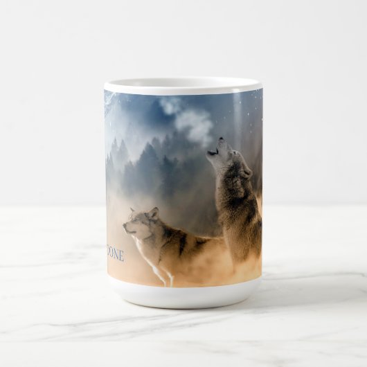Yellowstone Wölfe Kaffeepause Tasse (Mittel)