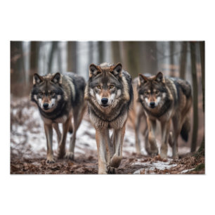Yellowstone Wolves Foto Print