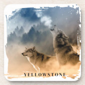 Yellowstone Wolves Getränkeuntersetzer (Vorderseite)