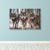 Yellowstone Wolves Leinwand Art (Insitu (Holzboden))