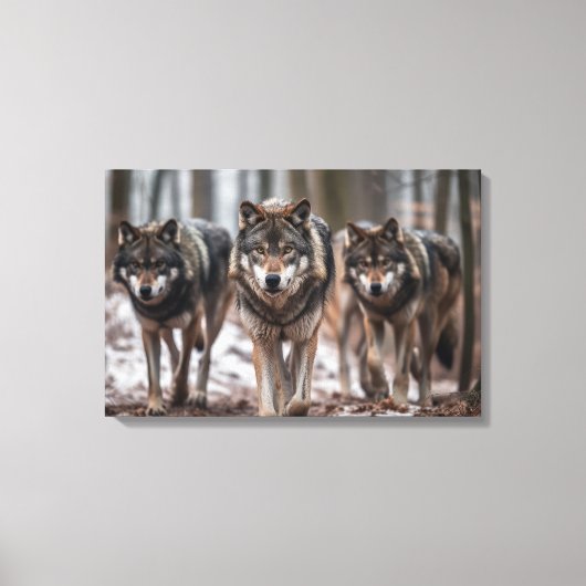 Yellowstone Wolves Leinwand Art (Vorderseite)