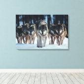 Yellowstone Wolves Leinwand Art (Insitu (Holzboden))