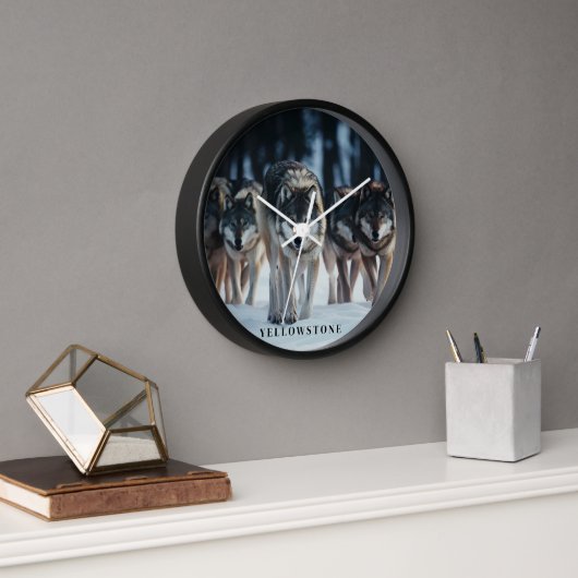Yellowstone Wolves Uhr (Büro)