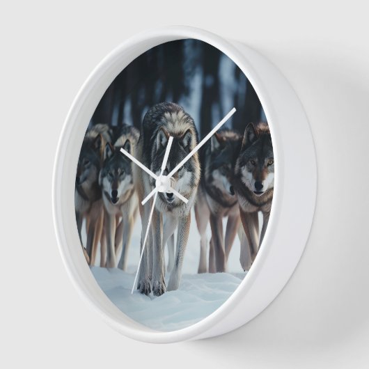 Yellowstone Wolves Uhr (Winkel)