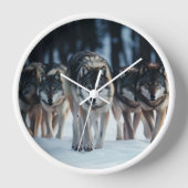 Yellowstone Wolves Uhr (Vorderseite)