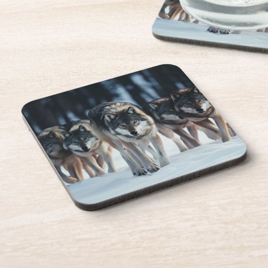 Yellowstone Wolves Untersetzer Set (Linke Seite)