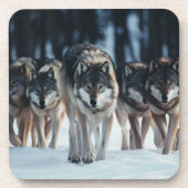 Yellowstone Wolves Untersetzer Set (Vorderseite)