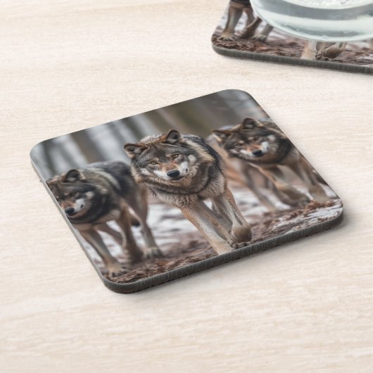 Yellowstone Wolves Untersetzer Set (Linke Seite)