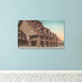 Yellowstone, WY - Eingang zum alten Treppenheim Leinwanddruck (Insitu (Holzboden))