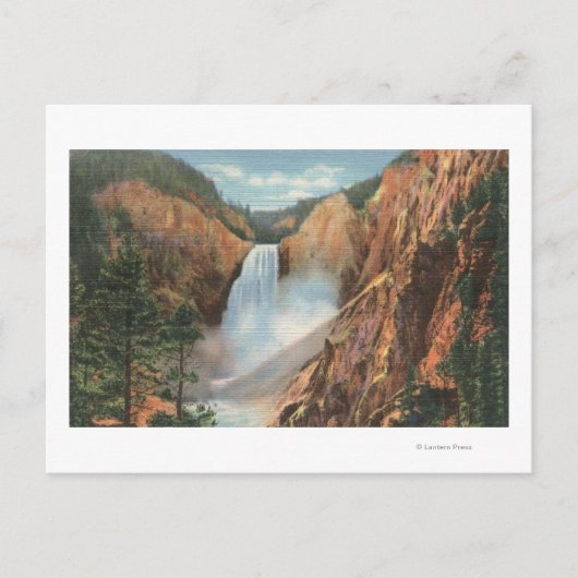 Yellowstone, WY - Great Falls und Grand Postkarte (Vorderseite)
