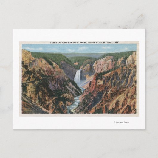 Yellowstone, WYfrom Artist's Point Postkarte (Vorderseite)