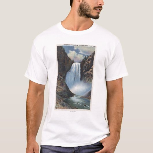 Yellowstone, WYLower fällt von unterhalb der T-Shirt (Vorderseite)